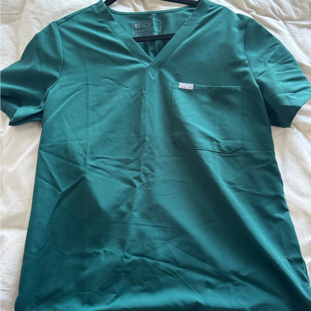 FIGS Scrubs Set Green Technical Collection Top L Bottom XL Jogger Pants - Picture 5 of 9